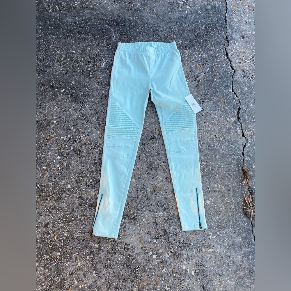 Moto Jeggings in Mint sz S